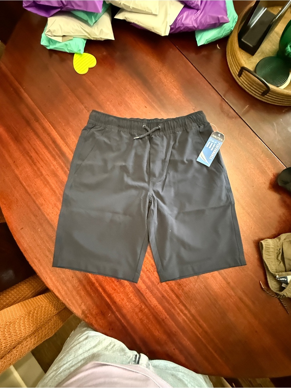 Nautica Boys Navy Blue Elastic Waist Shorts